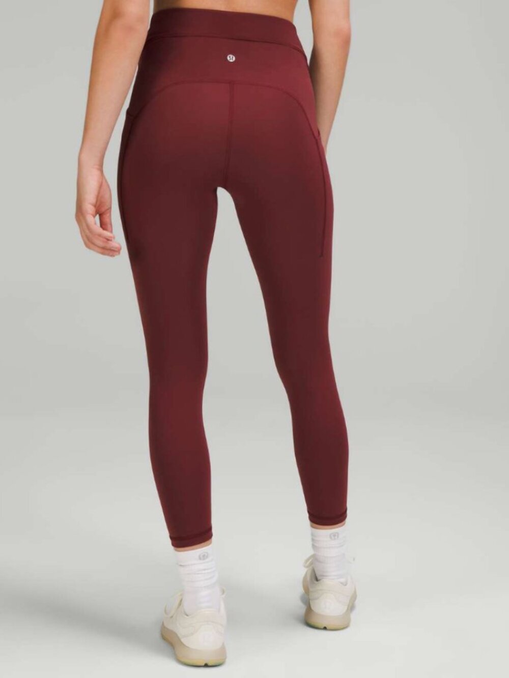 Lululemon Power Thru High-Rise Tight 25"-Size 8- Red Merlot-Pockets